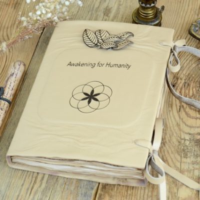 AWAKENING for Humanity - Beige handmade journals (limited edition, only 5 made)